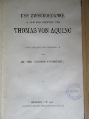 BN 2546 S819 : Der Zweckgedanke in der Philosophie des Thomas von Aquino