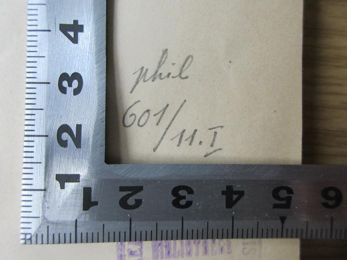 phil 601 / 11.I