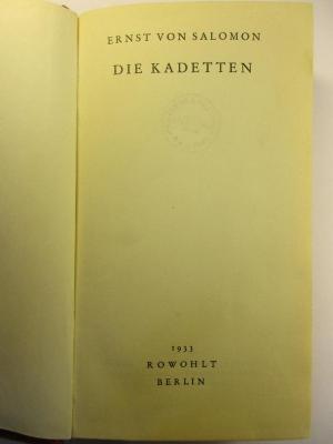 4 L 202 : Die Kadetten (1933)