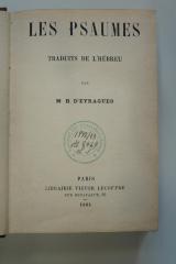 96 025694 : Les Psaumes. Traduits de L'hébreu (1904)