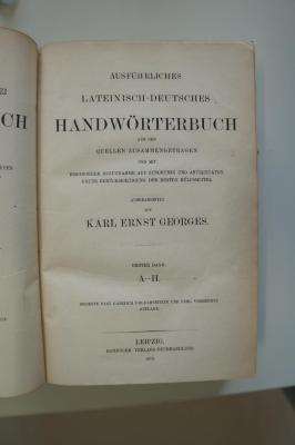 96 030723_b : Ausführliches lateinisch-deutsches und deutsch-lateinisches Handwörterbuch : aus den Quellen zusammengetragen und mit besonderer Bezugnahme auf Synonymik und Antiquitäten unter Berücksichtigung der besten Hülfsmittel A-H (1879)