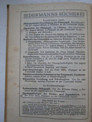 Pa 33 2.Ex.: Philosophische Grundlegung der Pädagogik (1924);G46 / 2734 (Stargardter, Isidor Julius), Von Hand: Annotation, Annotation. 