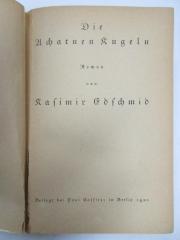 5 L 13 : Die Achatnen Kugeln : Roman (1920)
