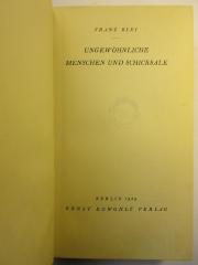 5 A 96 : Ungewöhnliche Menschen und Schicksale (1929)