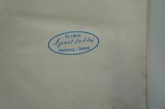 - (Zechlin, Egmont), Stempel: Exlibris, Name; 'Ex Libris
Egmont Zechlin 
Hamburg Selent
'. 