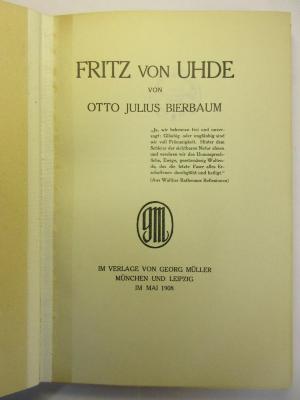 5 H 57 : Fritz von Uhde (1908)
