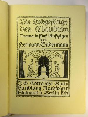 5 L 17 : Die Lobgesänge des Claudian : Drama in fünf Aufzügen (1914)