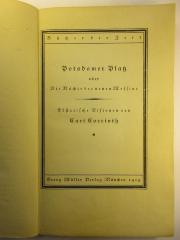 5 L 12 : Potsdamer Platz oder die Nächte des neuen Messias : Ekstatische Visionen  (1919)