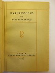 5 L 336&lt;2&gt; : Katerpoesie (1920)