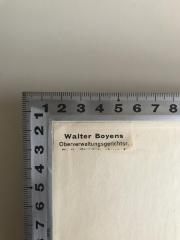 - (Boysen, Walter), Etikett: Name, Berufsangabe/Titel/Branche; 'Walter Boysen Oberverwaltungsgerichtsr.'. 
