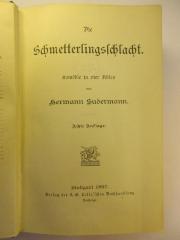 5 L 23&lt;8&gt; : Die Schmetterlingsschlacht : Kömodie in vier Akten
 (1897)