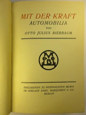 5 L 211 : Mit der Kraft Automobilia (1906)