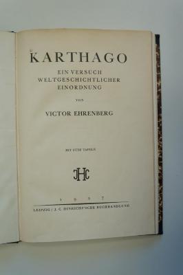 97 005159 : Karthago : Ein Versuch weltgeschichtlicher Einordnung (1927)