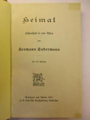 5 L 20&lt;42&gt; : Heimat : Schauspiel in vier Akten (1911)