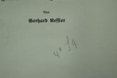 - (Reichsführer SS. Bücherei), Von Hand: Signatur; '4°J9'. 