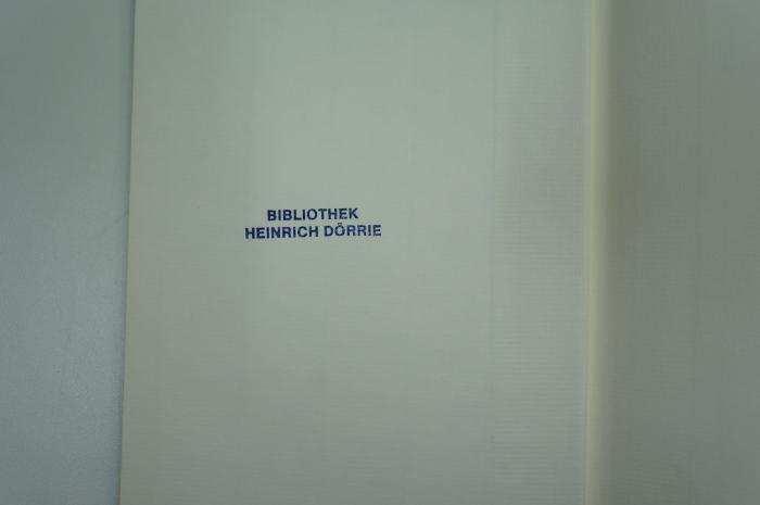 97 019106 : Orient und griechische Philosophie (1925);- (Dörrie, Heinrich), Stempel: Name; 'Bibliothek Heinrich Dörrie'. 