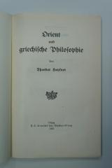 97 019106 : Orient und griechische Philosophie (1925)