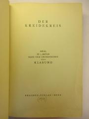 5 L 348&lt;46&gt; : Der Kreidekreis : Spiel in 5 Akten nach dem chinesischen  (1919)