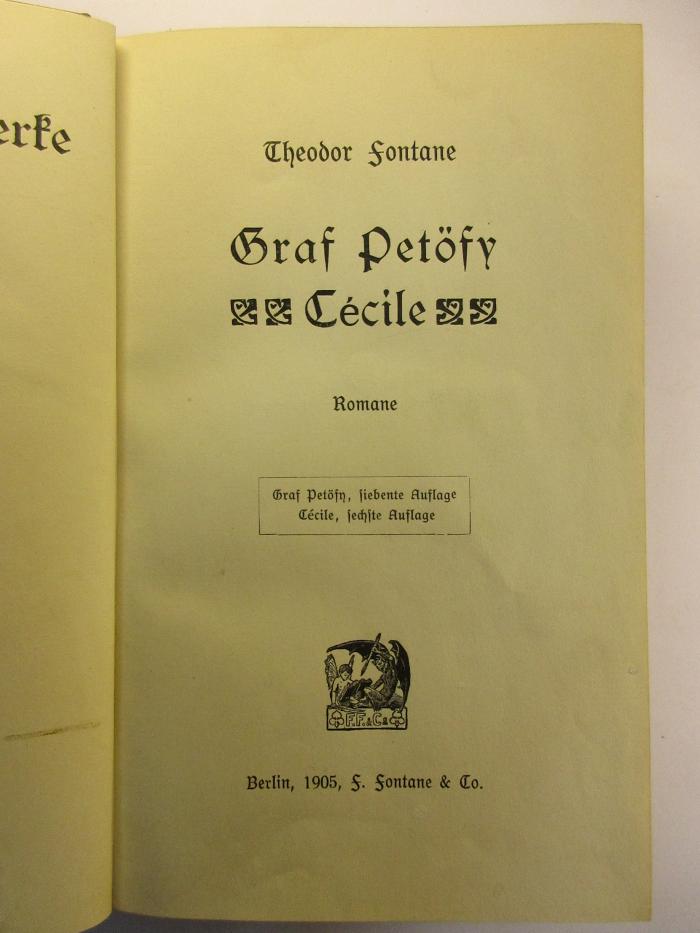 1 L 197&lt;6&gt;-1,4 : Graf Petösy : Cécile (1905)