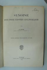 98 020702 : Synopse der drei ersten Evangelien (1906)