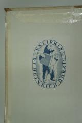 - (Dörrie, Heinrich), Etikett: Exlibris, Wappen, Name; 'Exlibris Dr. Heinrich Dörrie'. 