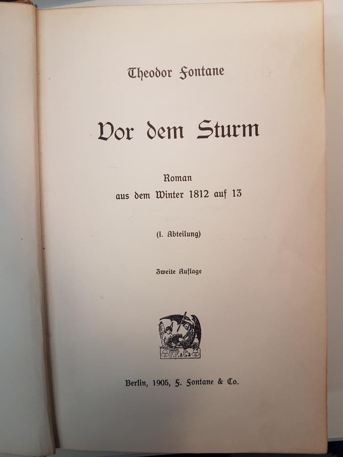 1 L 197&lt;2&gt;-1,1 : Vor dem Sturm : Roman aus dem Winter 1812 und 13 (1905)