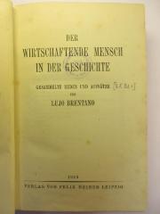 6 D 326-N.F.1 : Der wirtschaftende Mensch in der Geschichte (1923)