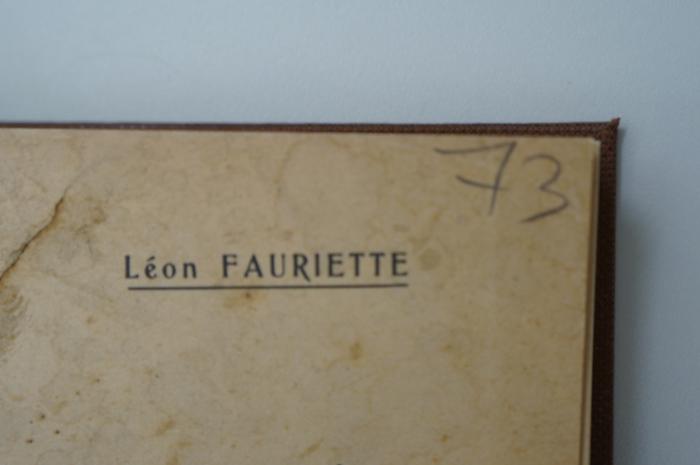 98 021003 : Drumont. Avec portrait et préface de Drumont (1902);- (Mohler, Armin), Von Hand: Nummer; '73'. 