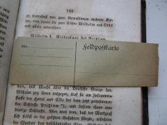 - (Deutsches Reich. Reichssicherheitshauptamt Bibliothek), Papier: Exemplarnummer; 'Abs.:..............
Feldpostkarte'.  (Prototyp)