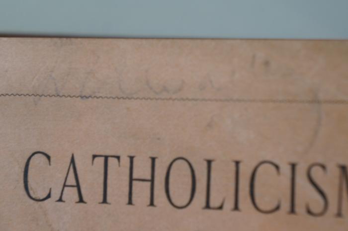 98 021002 : Catholicisme et judaïsme dréponse a la France Juive (1888);- (unbekannt), Radiert / Rasiert: Autogramm; 'Loewa[...]'. 