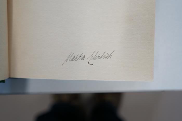 02A.000118 : Das Judentum. Gedanke und Gestaltung (1933);- (Ehrlich, Marta), Von Hand: Autogramm; 'Marta Ehrlich'. 