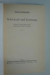 02A.000562 : Schicksal und Leistung : Juden in der deutschen Forschung und Technik (1931)