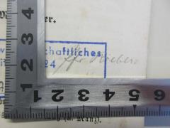 - (Rieber, Jacob), Von Hand: Name; 'Pfr. Rieber'. 