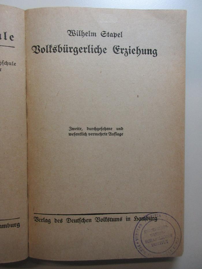 DD 9900 S793 V9(2) : Volksbürgerliche Erziehung ([1920])