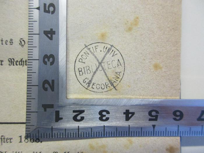 CC 8500 K64-2 : Beilagen zu den Werken über die Theologie und Philosophie der Vorzeit. 2, Zu meiner Rechtfertigung (1868);- (Biblioteca Pontif Univ Gregoriana), Stempel: -; 'Biblioteca Pontif. Univ Gregoriana'. 