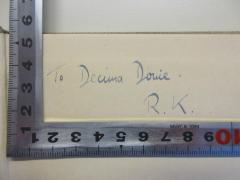 - (Douie, Decima), Von Hand: Widmung; 'To Decima Douie.
R.K.'. 