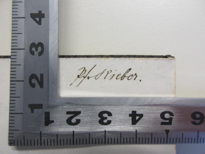 DK 3000 S386 : Landolin Schwabs Lehrerfreuden oder die Emancipation der Volksschule :  Eine einfache Geschichte aus unseren Tagen. (1864);- (Rieber, Jacob), Von Hand: Name; 'Pfr. Rieber'. 