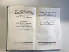 Bo 3 : Das Gemeinwohl und seine ethische Bedeutung. Ein Versuch zur Grundlegung der Sozialethik (1928)