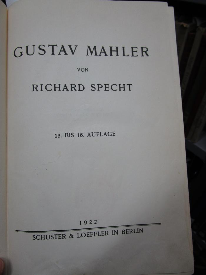 IV 12589 af: Gustav Mahler (1922)
