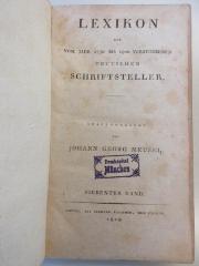 AF 08070.802-7 : Lexikon der vom Jahr 1750 bis 1800 verstorbenen Teutschen Schriftsteller (1808)