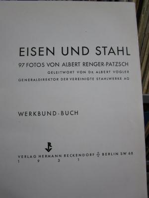 Tf 127 x: Eisen und Stahl : 97 Fotos (1931)