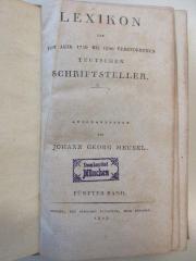 AF 08070.802-5 : Lexikon der vom Jahr 1750 bis 1800 verstorbenen Teutschen Schriftsteller (1805)