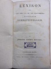 AF 08070.802-10 : Lexikon der vom Jahr 1750 bis 1800 vertsorbenen Teutschen Schriftsteller (1810)