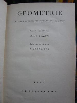 Ib 118: Geometrie : Stručná encyklopedie technické němčiny (1942)