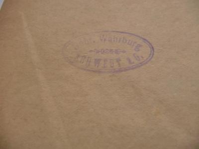 - (Gebrüder Wahrburg), Stempel: Ortsangabe, Name; 'Gebr. Wahrburg
Schwedt a.G.'. 