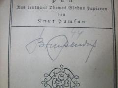 - (Bendix, Bruno), Von Hand: Autogramm, Name; 'Bruno Bendix'. 
