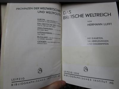 Gf 51 2 3. Ex.: Das Britische Weltreich (1930)