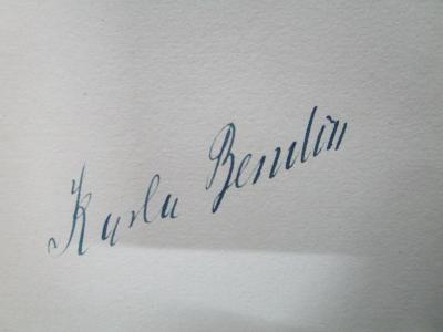Ct 1326 b 3. Ex.: Erinnerungen eines Narren (o.J.);- (Bendix, Karla), Von Hand: Autogramm, Name; 'Karla Bendix'. 