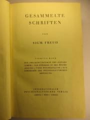 1 R 46-4 : Zur Psychopathologie des Alltagslebens : das Interesse an der Psychoanalyse : über Psychoanalyse : zur Geschichte der Psychoanalytischen Bewegung (1924)