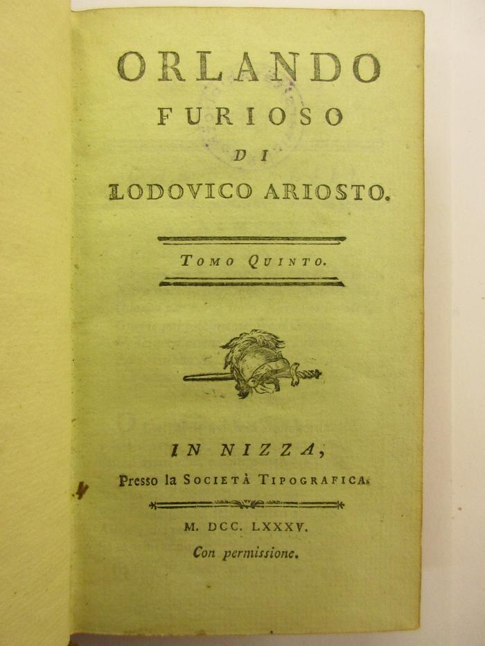 1 N 54-5 : Orlando Furioso (1785)